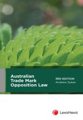 Download Australian Trade Mark Opposition Law - E-Book - PDF