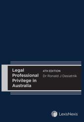 Download Legal Professional Privilege in Australia - E-Book - PDF