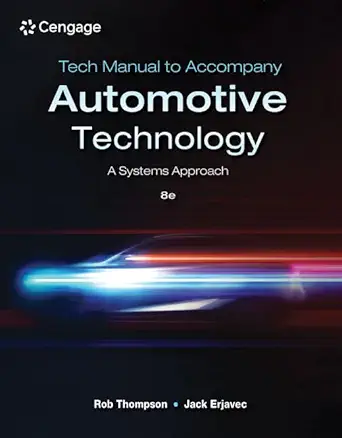 Tech Manual for Thompson/Erjavec's Automotive Technology: A Systems Approach, 8th Edition - E-Book - Original PDF
